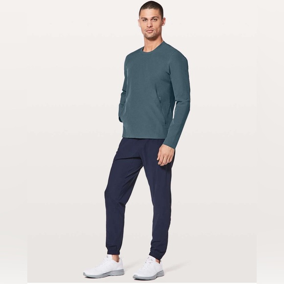 NWOT Lululemon Warp Lite Long Sleeve Crew - Size XL Iron Blue/Night Diver - Picture 4 of 14